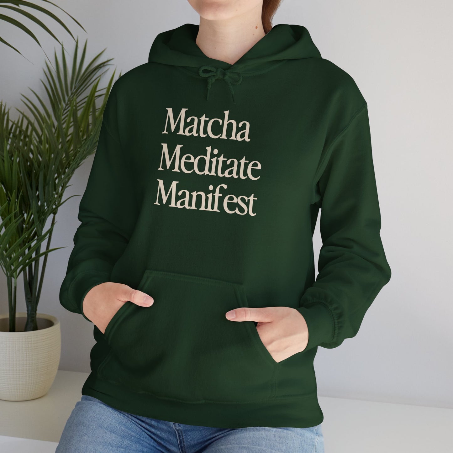 Matcha Meditate Manifest Hoodie