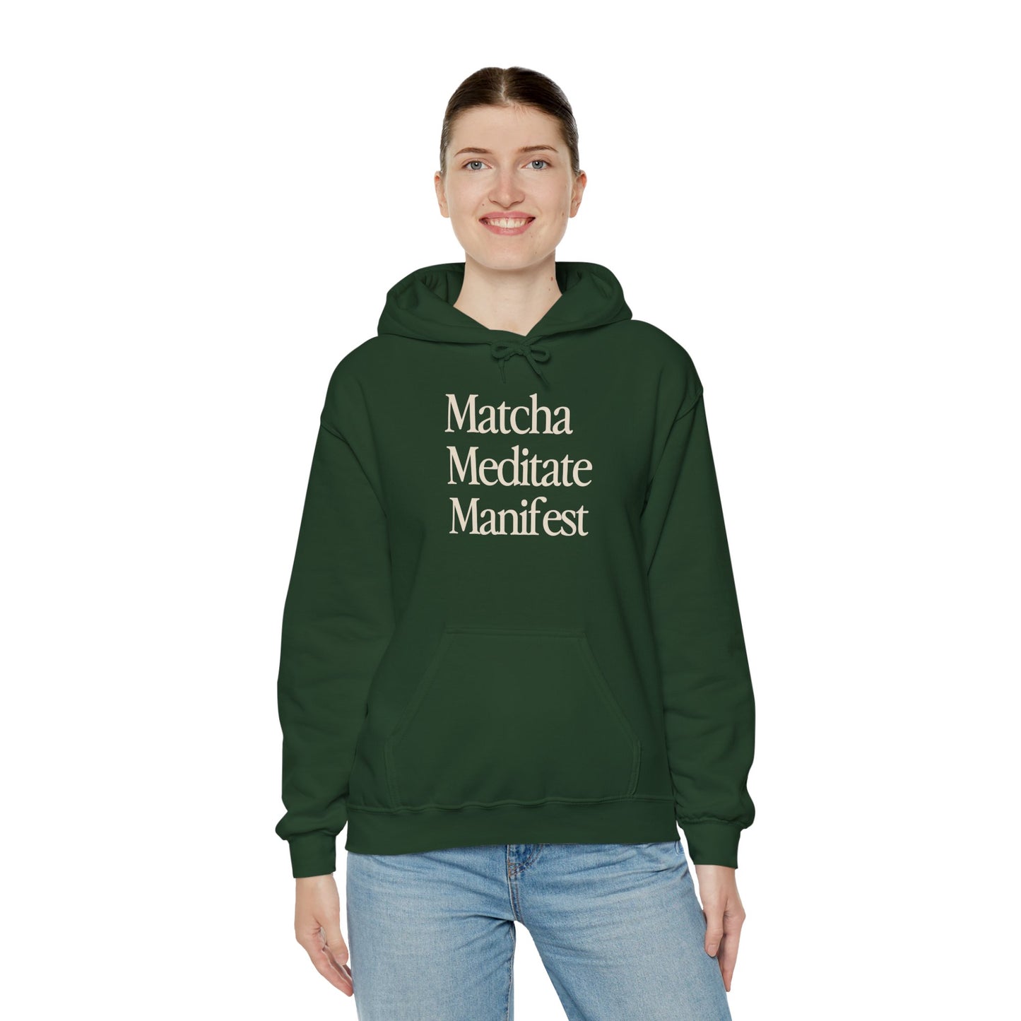 Matcha Meditate Manifest Hoodie