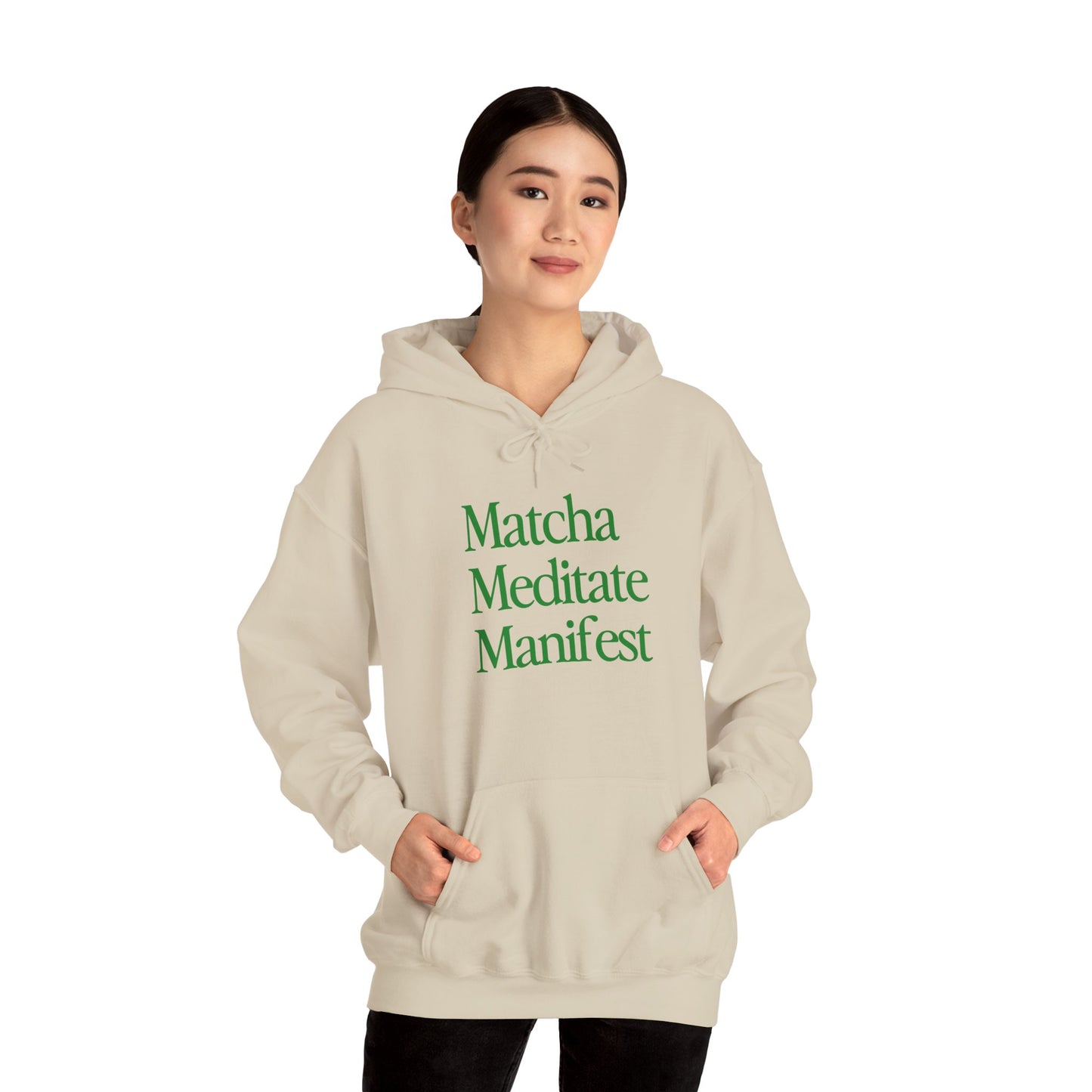 Matcha Meditate Manifest Hoodie