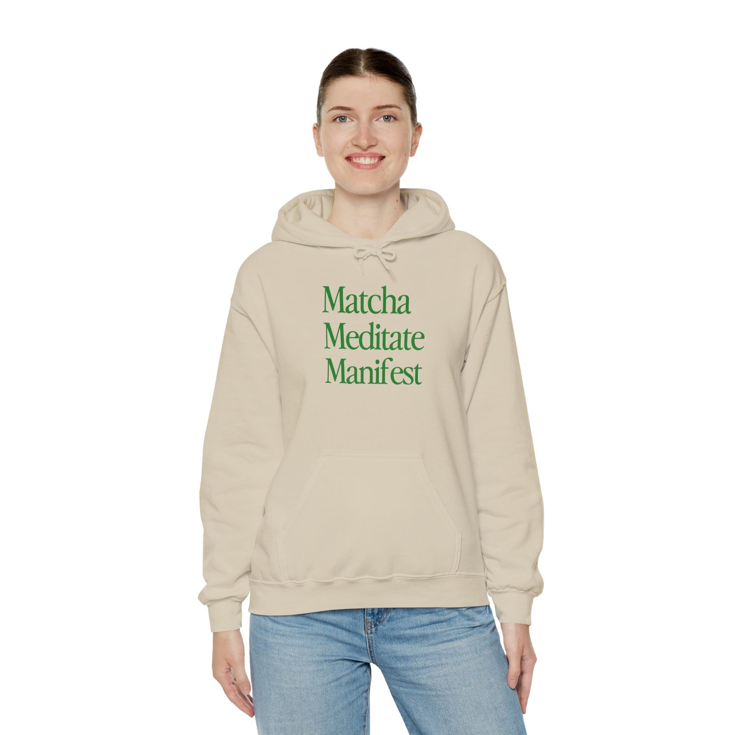 Matcha Meditate Manifest Hoodie