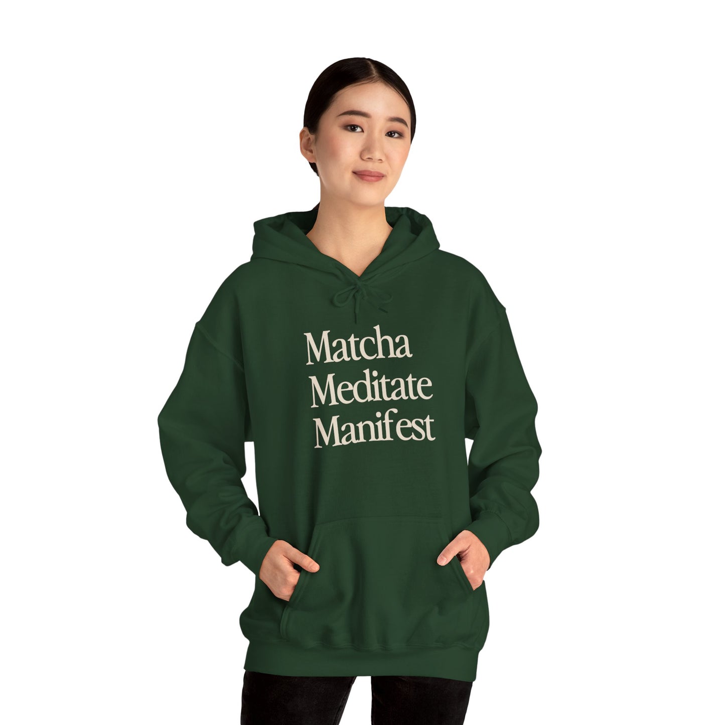 Matcha Meditate Manifest Hoodie