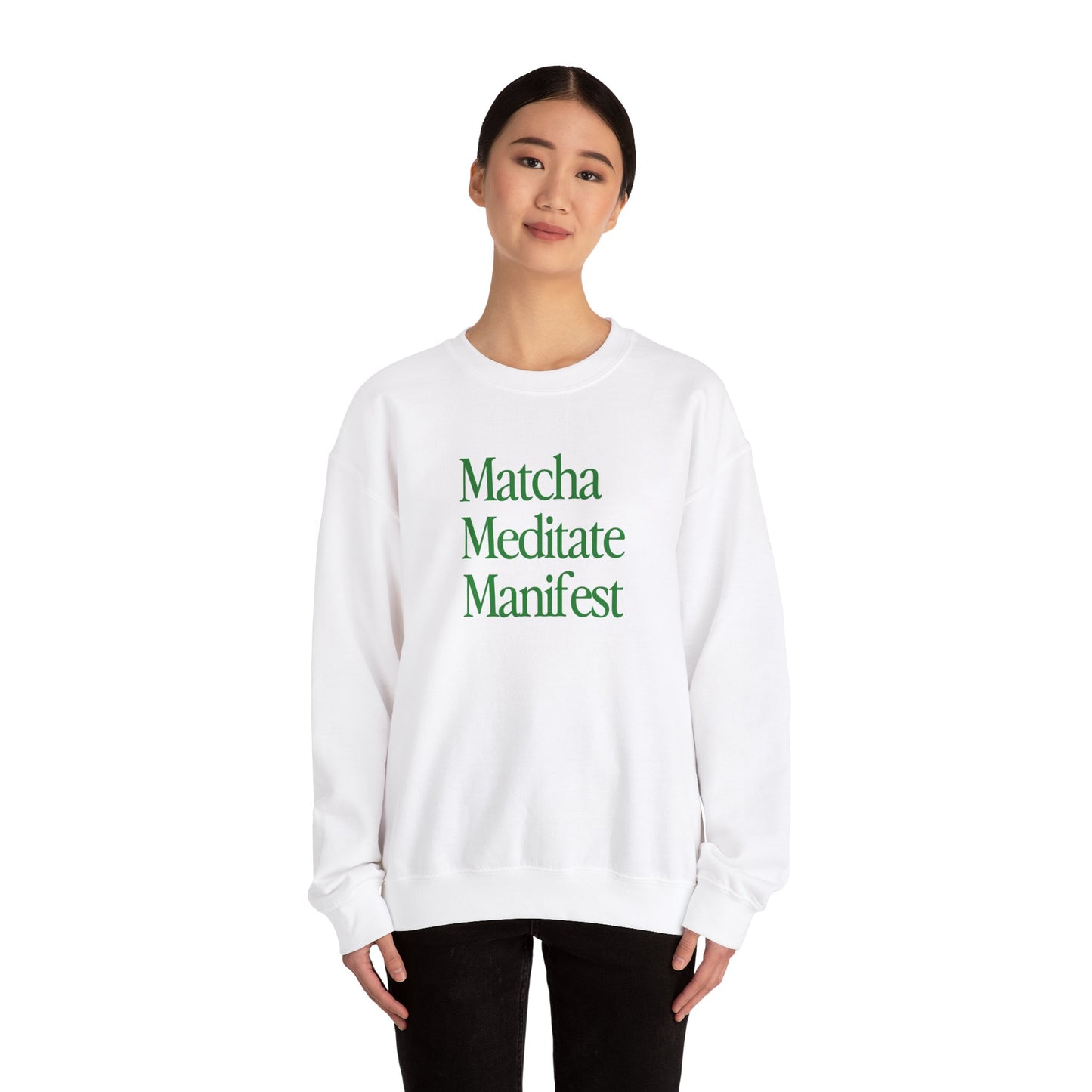 Matcha Meditate Manifest Crewneck