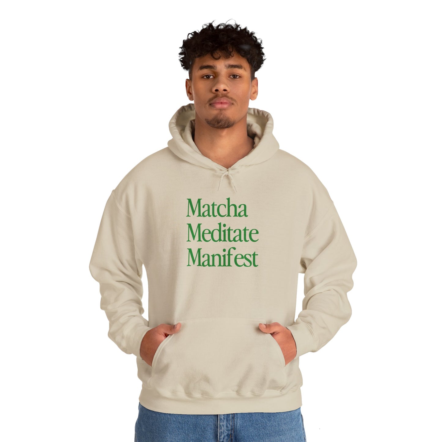 Matcha Meditate Manifest Hoodie