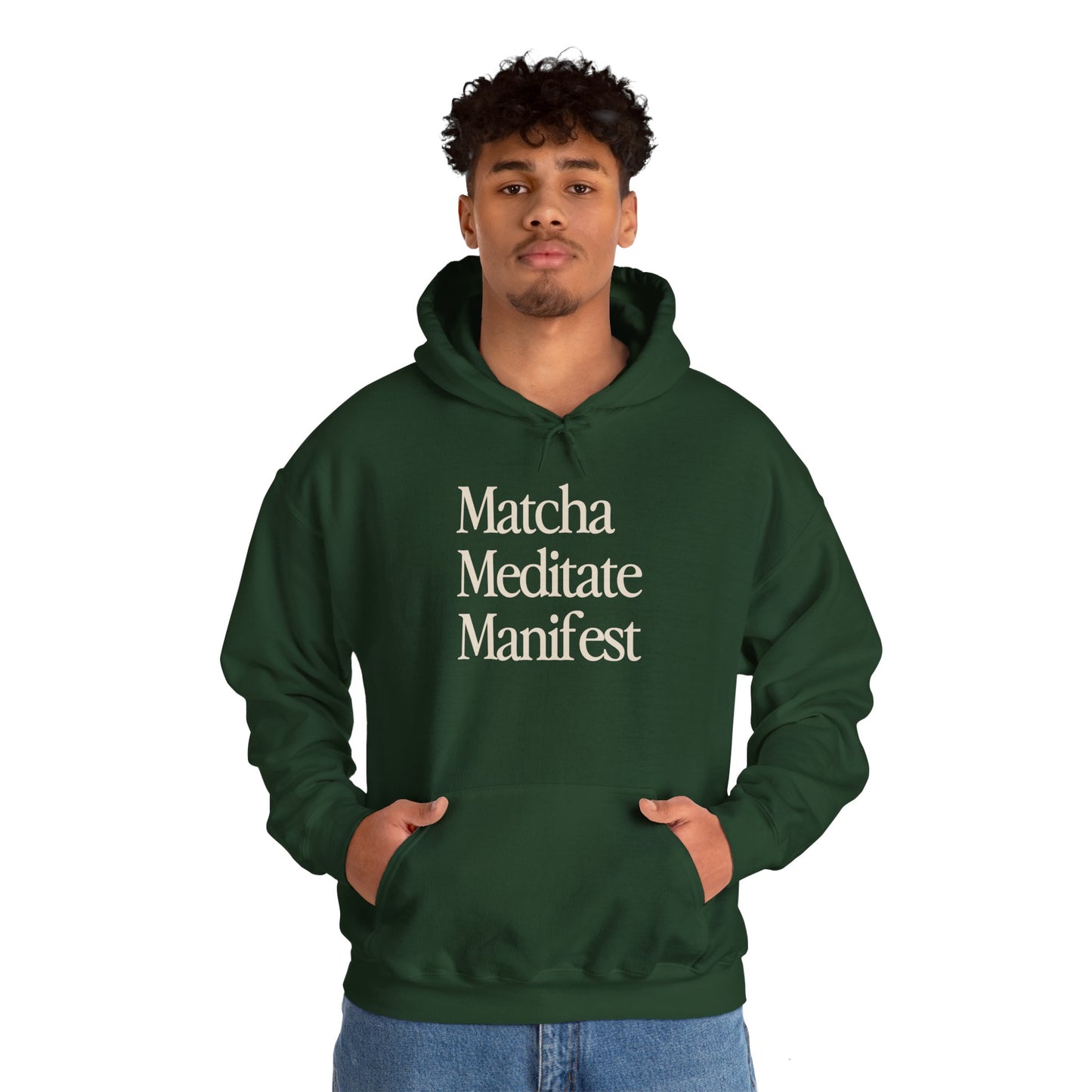 Matcha Meditate Manifest Hoodie