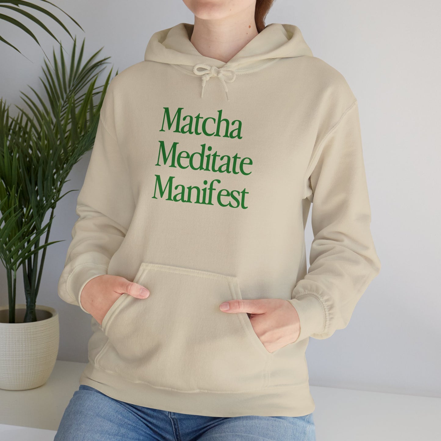 Matcha Meditate Manifest Hoodie